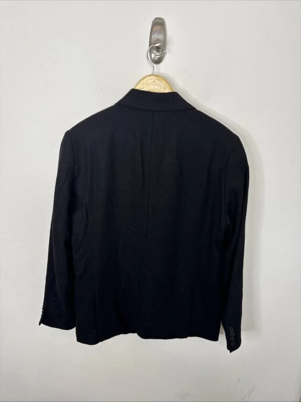NWT Frank Oak Men 40 Black Recycled Wool Blazer Spots Coat